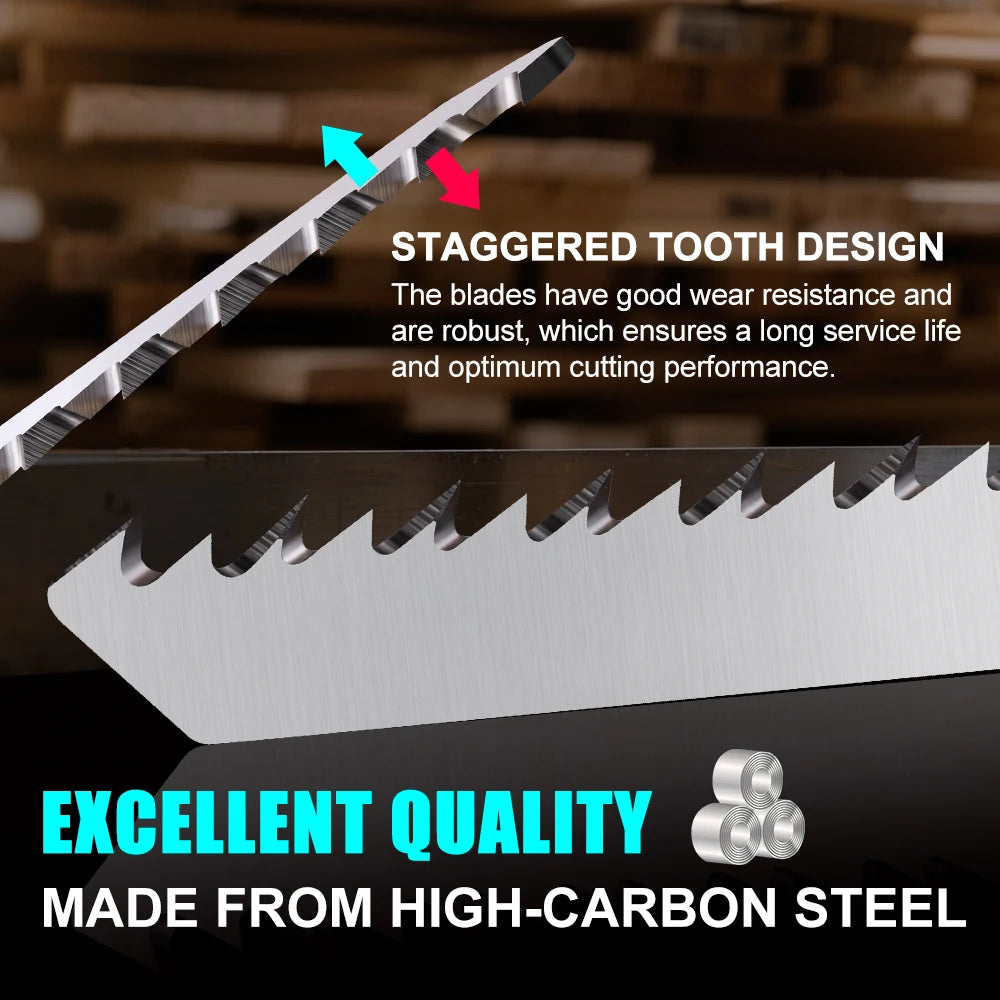 5-Piece T101BR T-Shank Jigsaw Blades – Wood Cutting