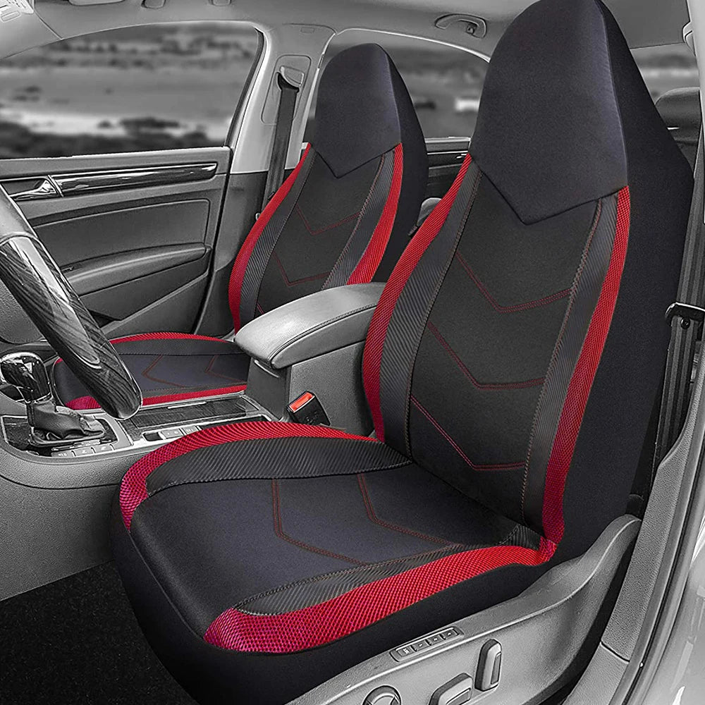 High Back Air Mesh Front Car Seat Covers, Universal Fit