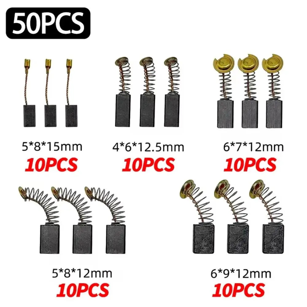 50-Piece Carbon Brush Replacement Kit for Power Tools & Motors - image 6