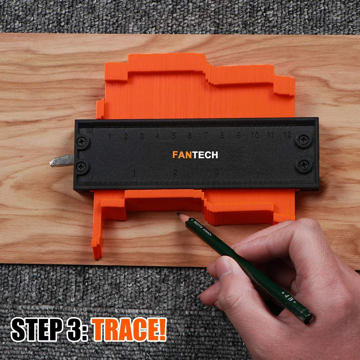 Contour Gauge Duplicator Measure Ruler Woodworking Tile Laminate Tool - image 16