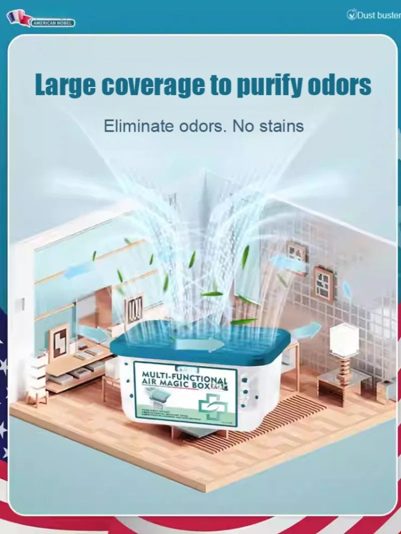 Moisture absorber box with deodoriser, damp and odour control for bathrooms and closets