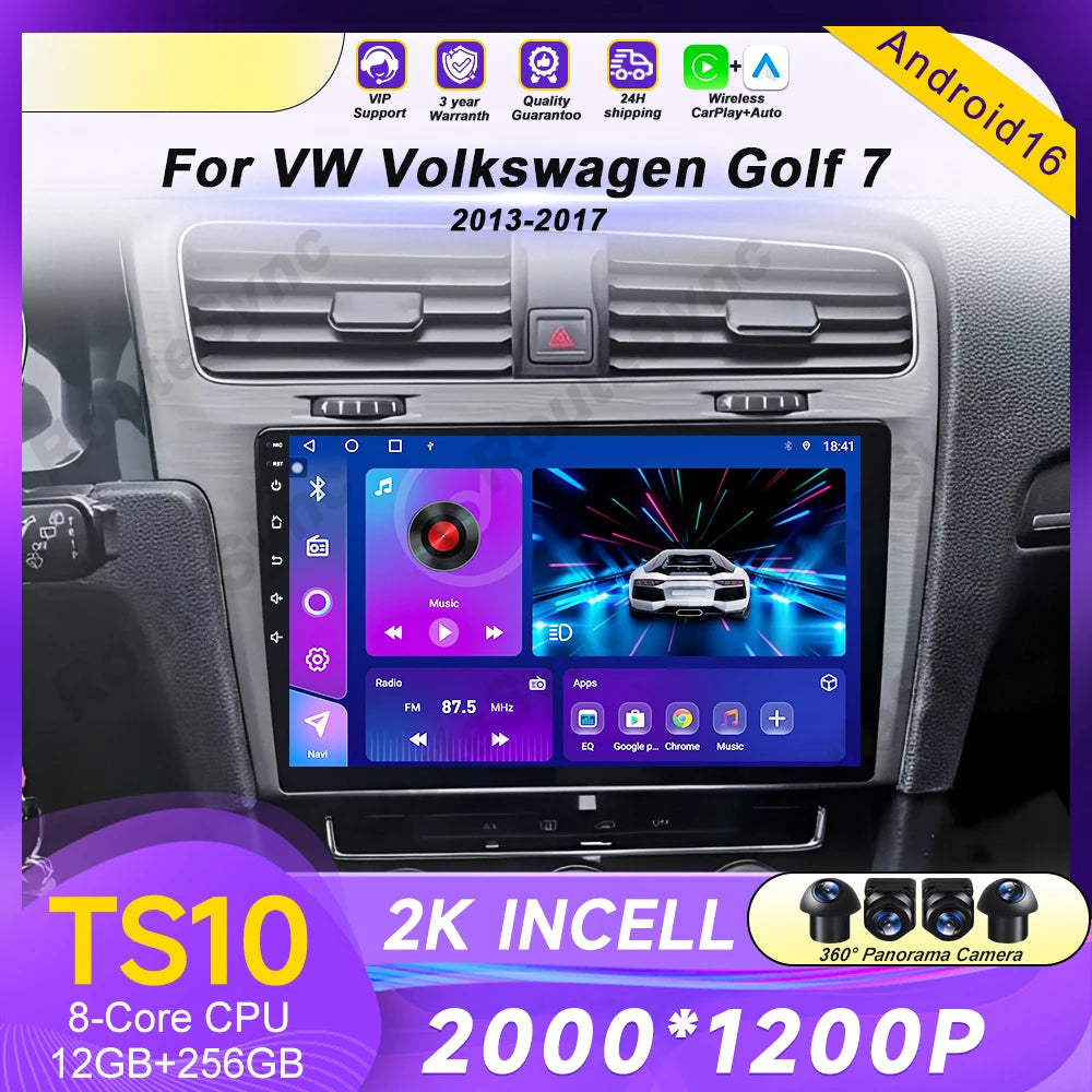 Android Car Stereo for VW Golf 7 MK7 GTI (2012-2021) - 9" Touchscreen