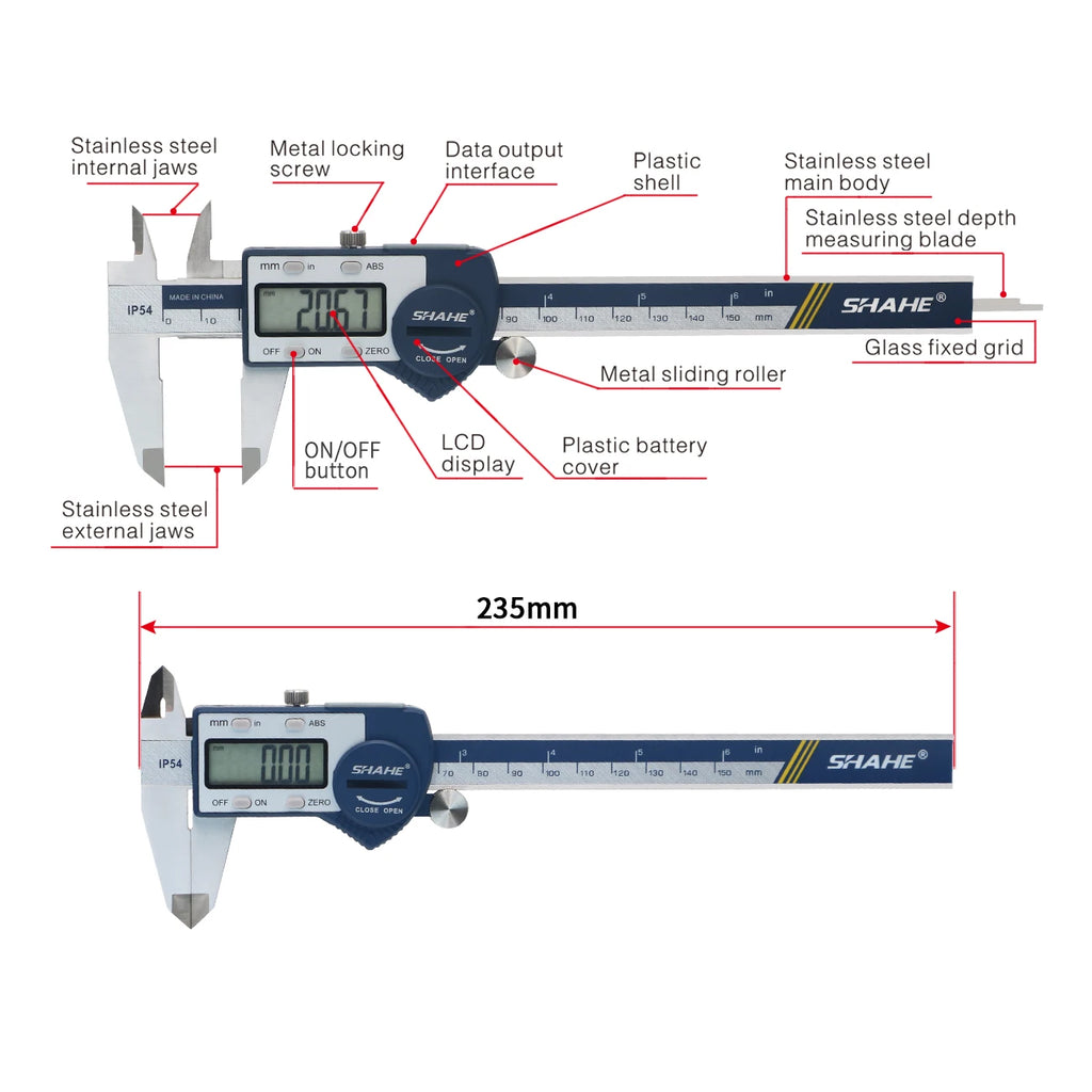 Digital Caliper 0-150mm Stainless Steel Electronic Vernier Gauge - image 25