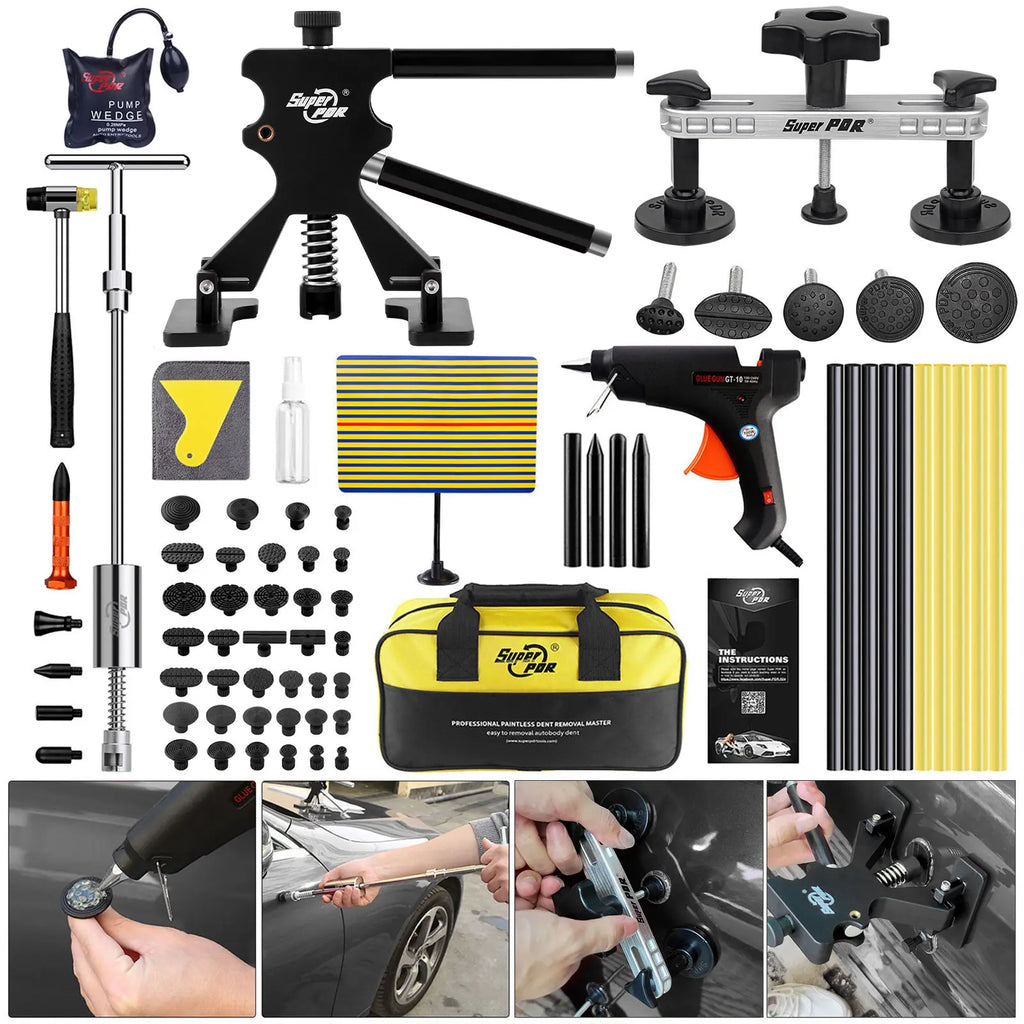 PDR Paintless Dent Repair Kit 78pc Car Dent Puller Tool Glue Gun