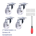 3-Inch Swivel Caster Wheels with Brake, Set of 4 – 800 lbs