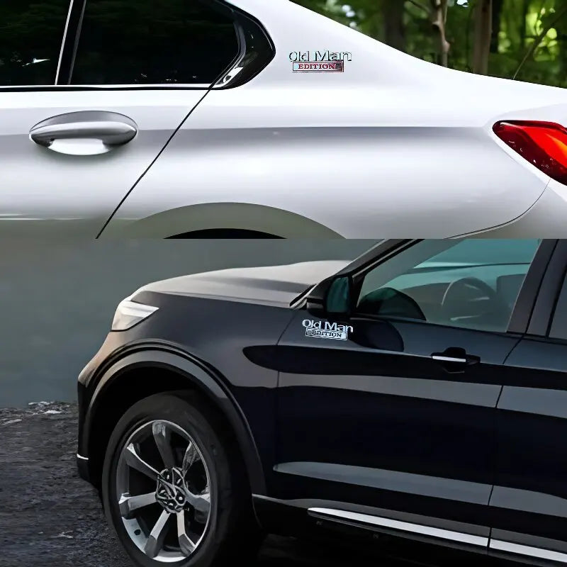Old Man Edition 3D Metal Fender Sticker for Cars, Trucks and SUVs