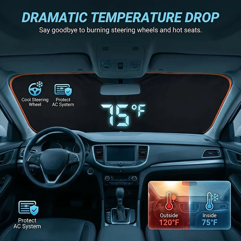 Foldable Front Windshield Sun Shade