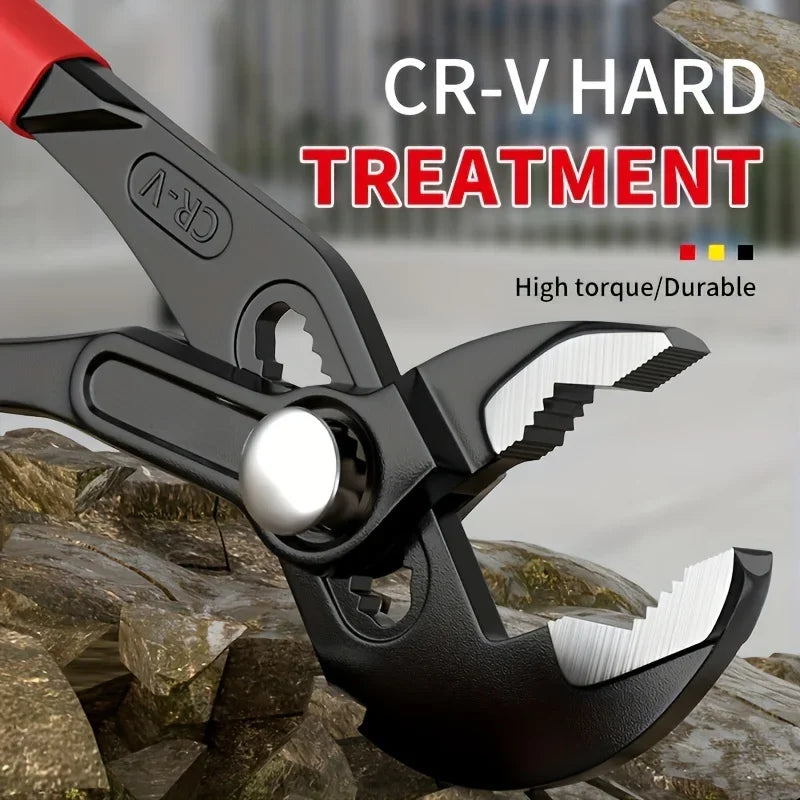 7"/10"/12" Water Pump Pliers Quick-Release Plumbing Pliers Pipe Wrench Adjustable Water Pipe Clamp Plier Multifunction Hand Tool