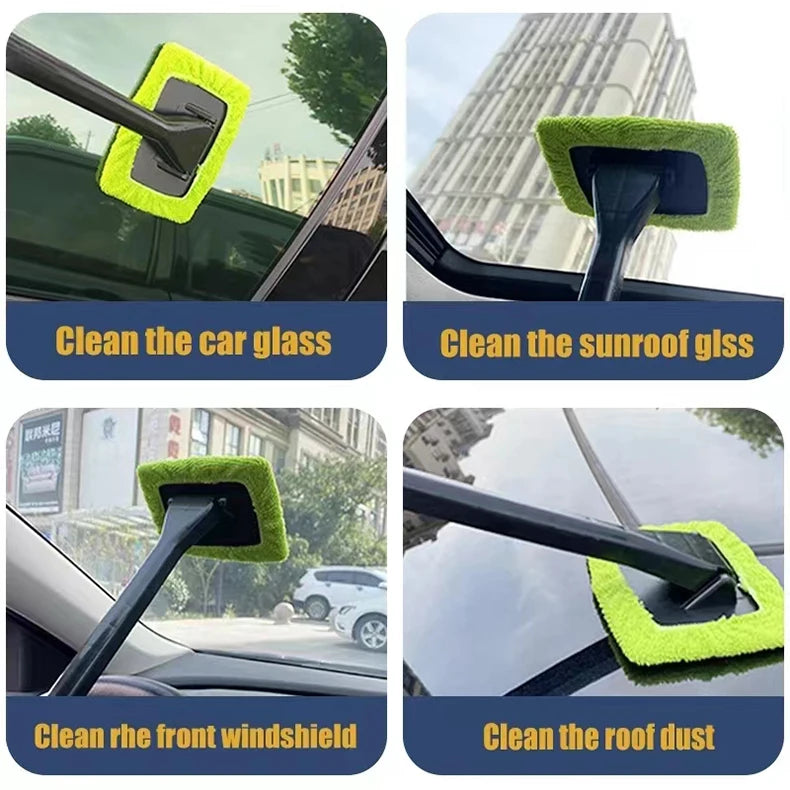 Car Interior Window Cleaning Brush with Long Handle