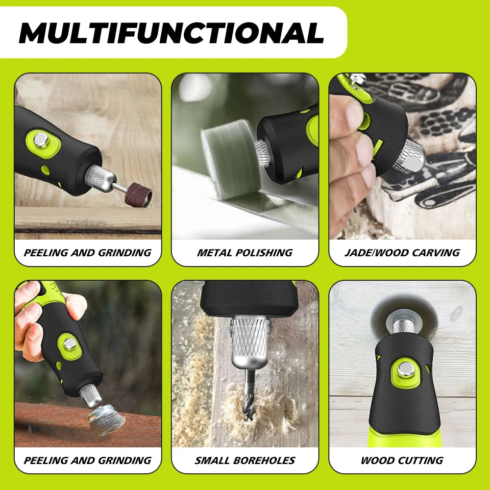 231-Piece Wireless Mini Electric Grinder Kit, 5 Speed USB Rechargeable - image 6