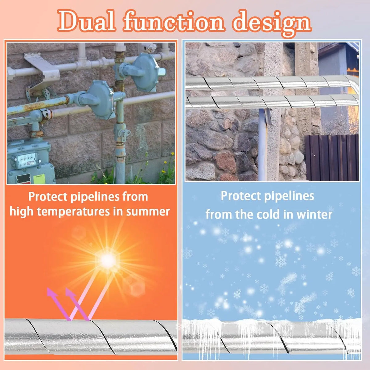 Self-Adhesive Pipe Insulation Wrap – Winter Freeze Protection