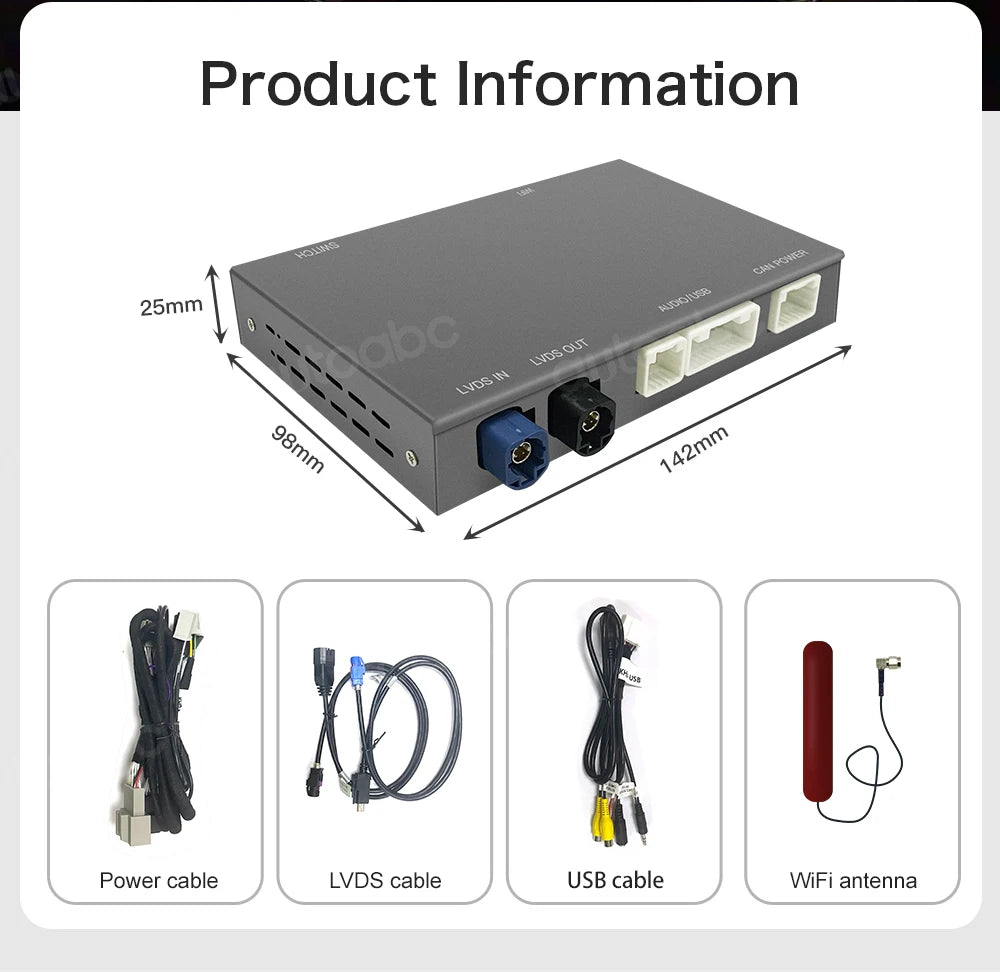 Wireless CarPlay and Android Auto Interface for 2014-2020