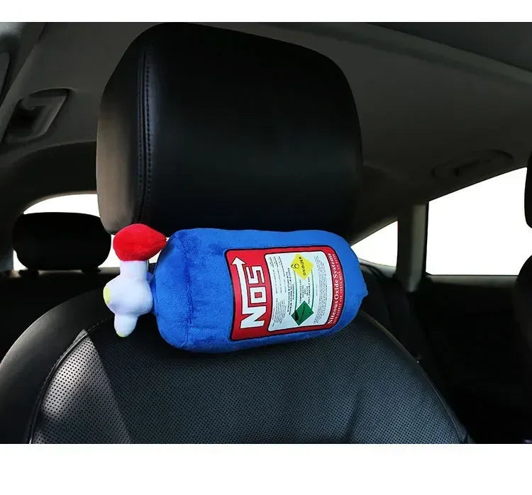 Nitrous Bottle Style Plush Car Neck Pillow and Headrest Cushion