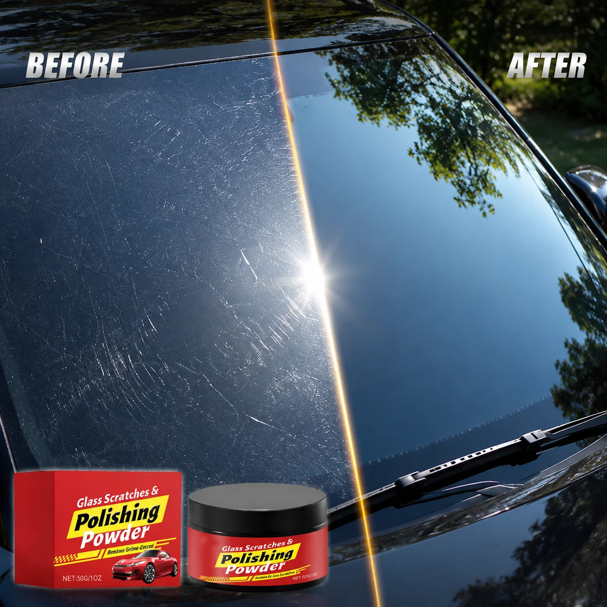 Car Glass Scratch Repair Polishing Powder for Window Surfaces