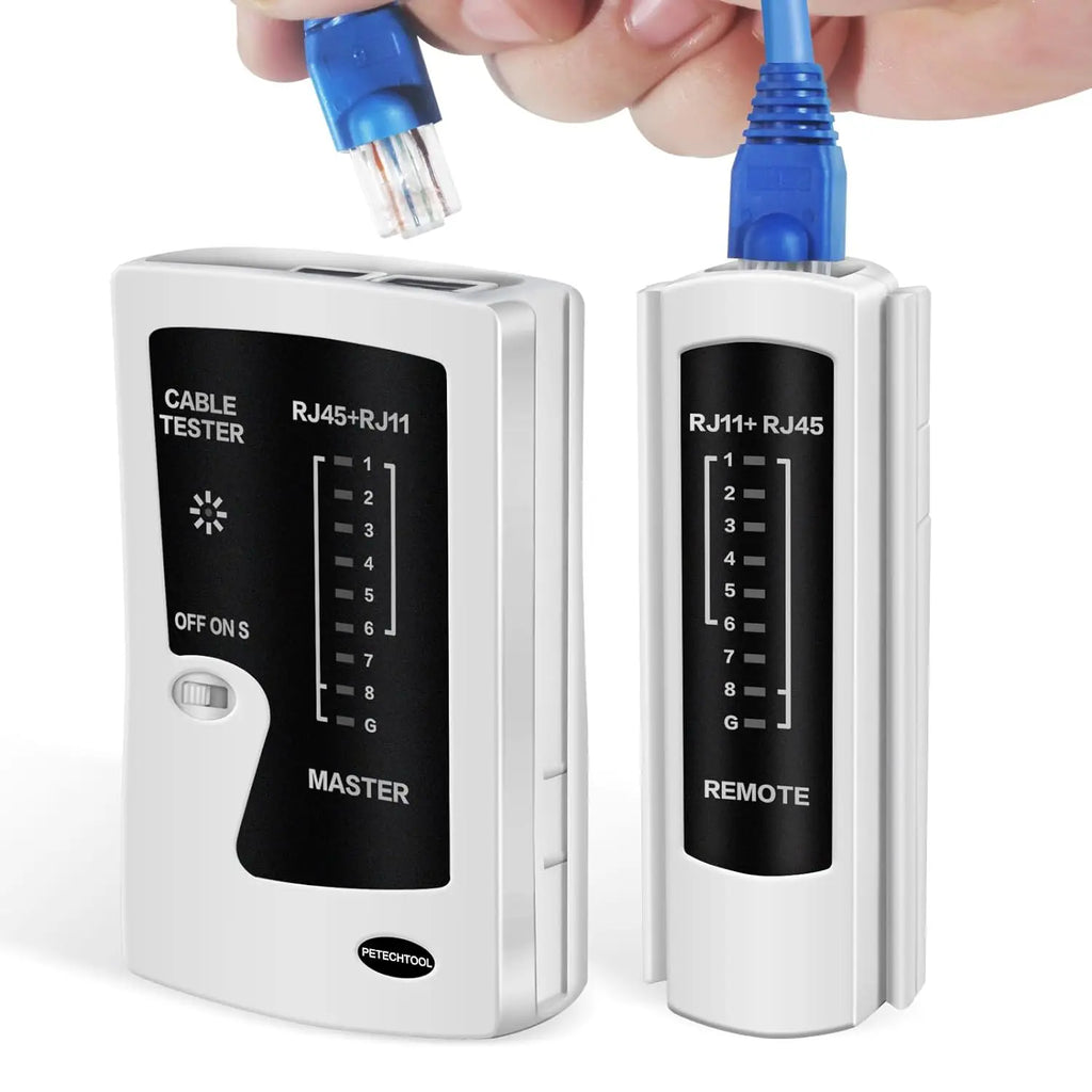 Network Ethernet Cable Tester for LAN RJ45 Cat5 Cat5e Cat6 Cat6a Cat7 UTP/Shielded Cable and RJ11 RJ12