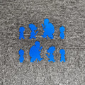Reflective Car Sticker Pair for Windshield, Trunk and Bumper