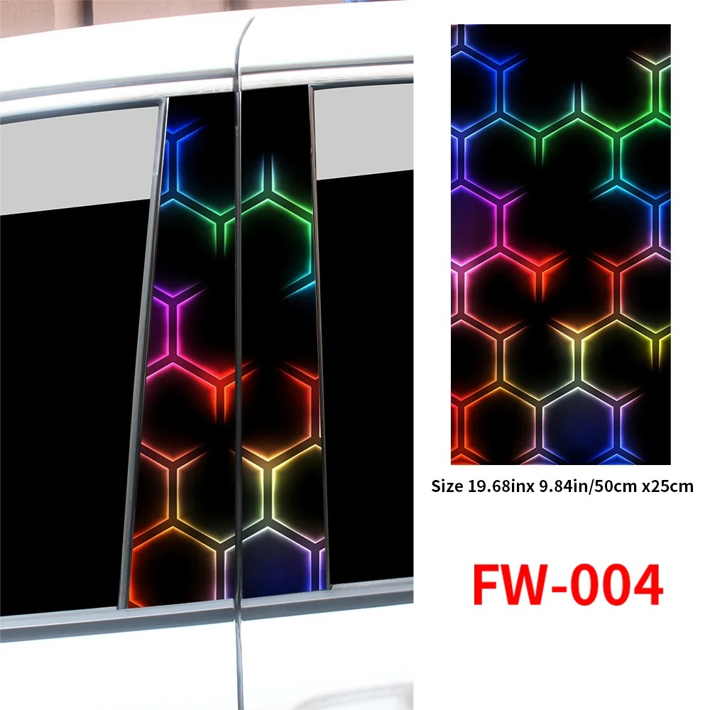 Waterproof Vinyl Honeycomb Car Stickers for B Pillar & Door Decals - image 8