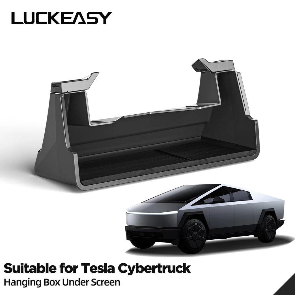 Hidden Storage Tray Under Screen for Tesla Cybertruck 2024-2026