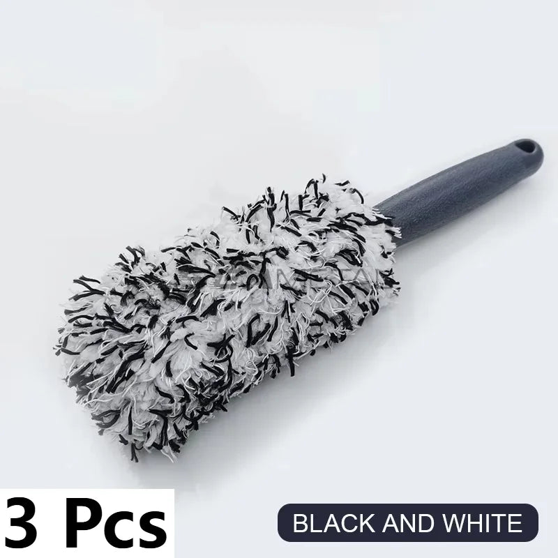 Plush Wheel and Rim Cleaning Brush for Car Detailing