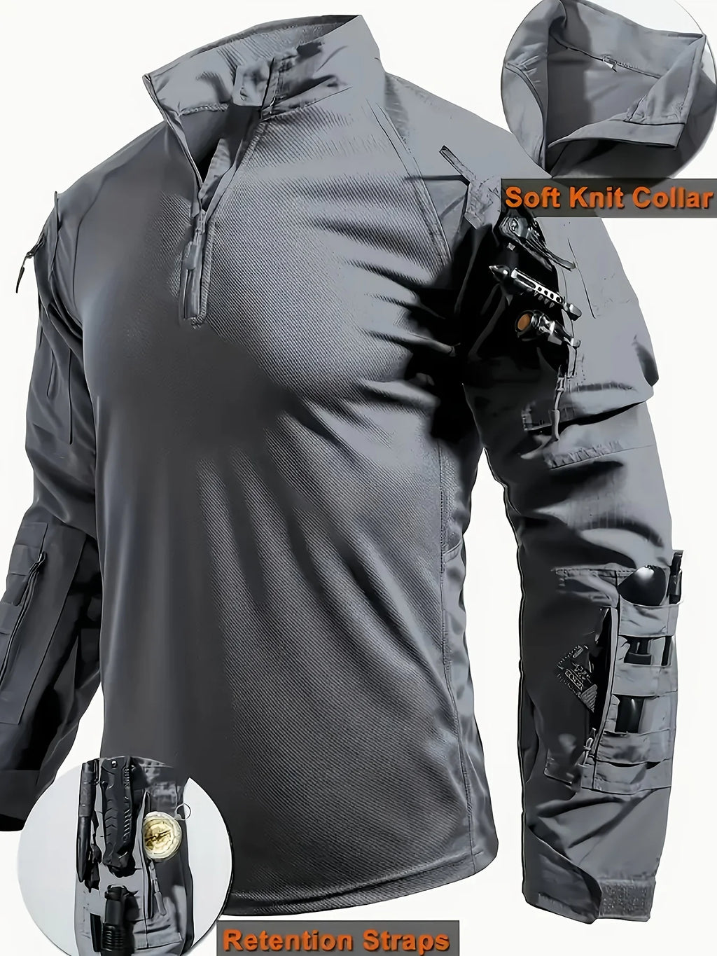 Men's Long-Sleeve Multi-Pocket Tactical Shirt - image 2