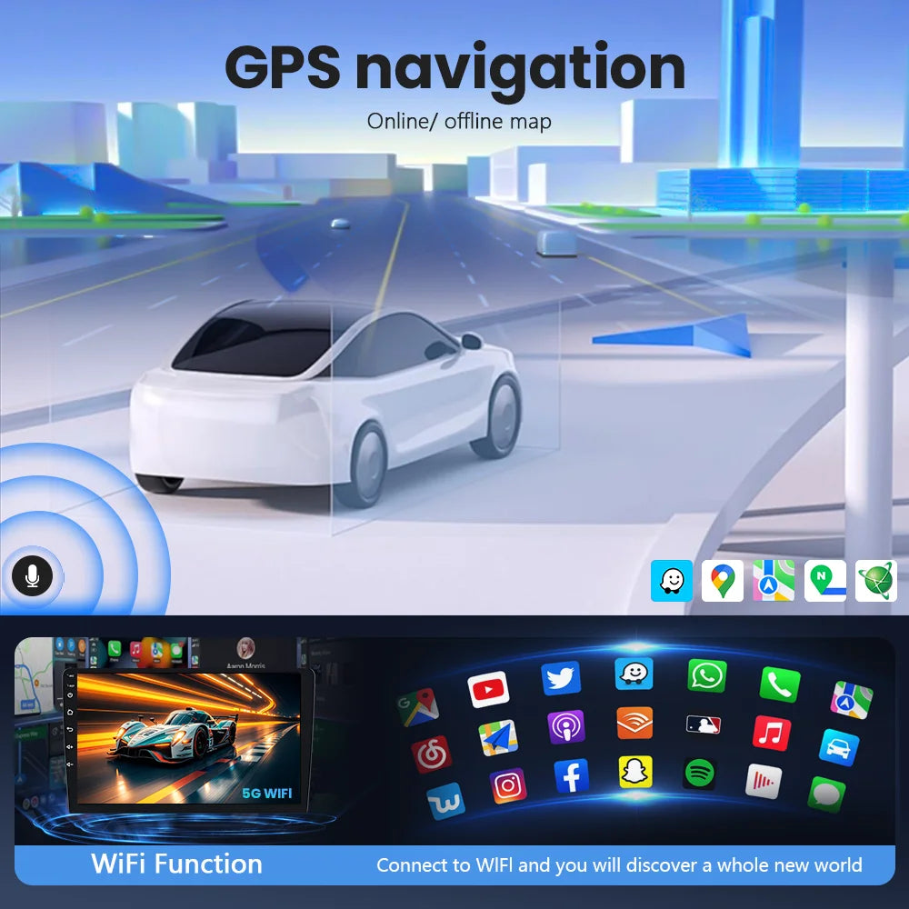 9 Inch Android CarPlay Radio for Chevrolet Captiva 2008-2012 - image 4