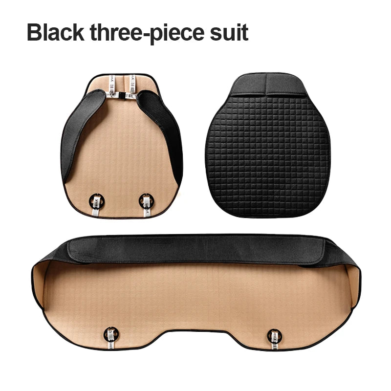 Breathable Flax Car Seat Cushions, Front, Rear and Full Sets