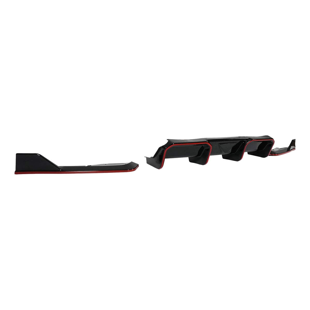 Rear Bumper Diffuser for Hyundai Elantra N 2024-2026, Gloss Black - view 25