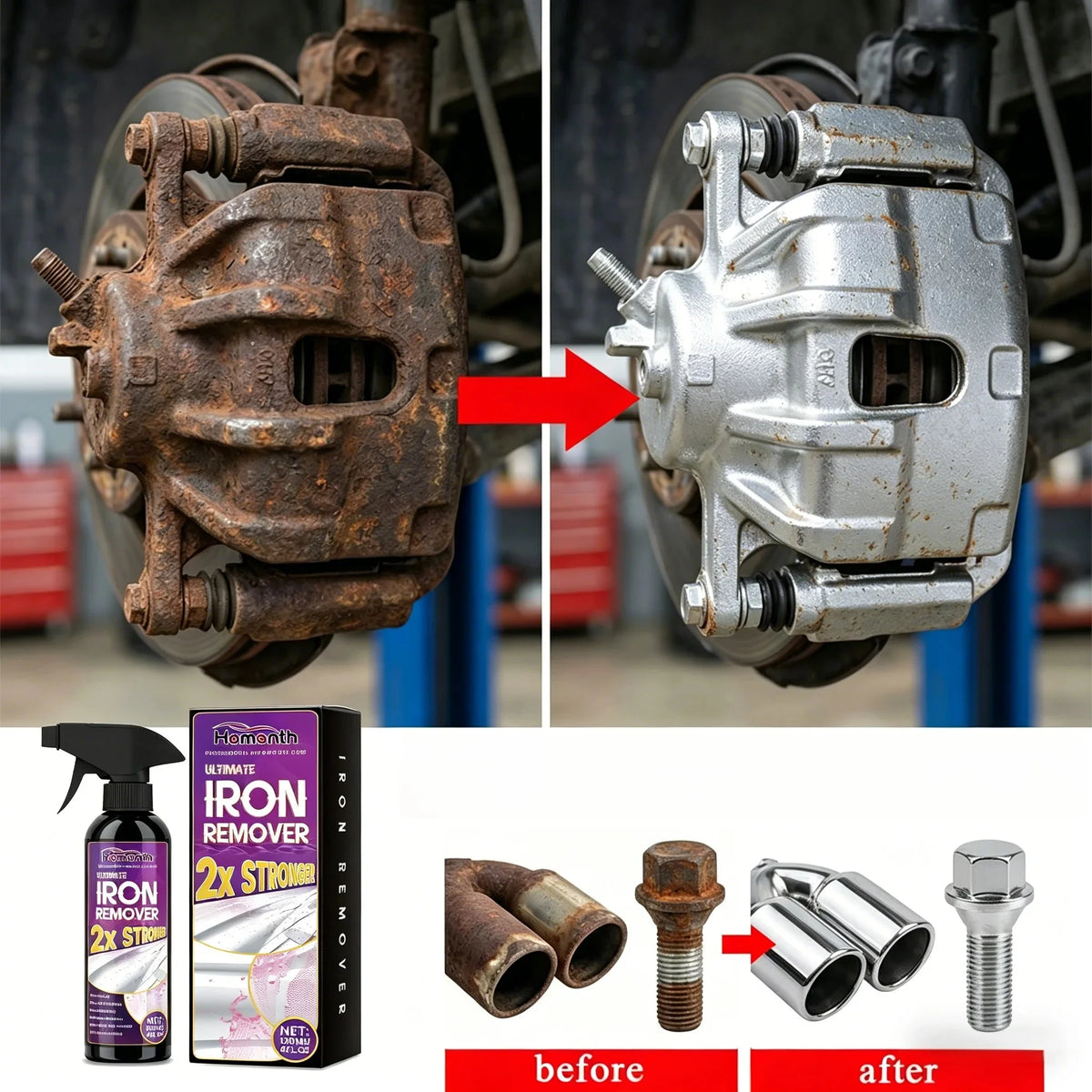 Rust Remover Spray for Car Exhaust Pipes, Wheels & Tools – 120ml