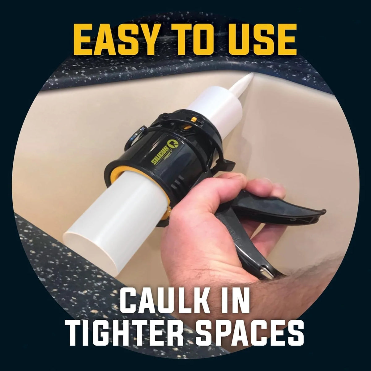 Classic Compact 4 Inch Caulking Gun Portable Lightweight Handheld Sealant Applicator