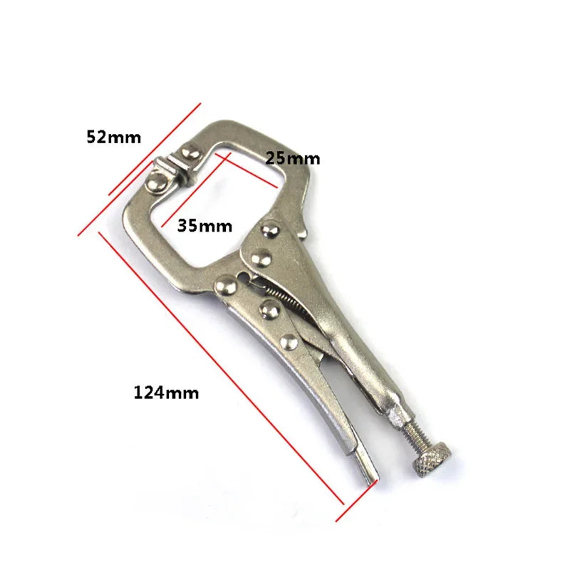 5 Inch C Clamp Locking Welding Clamp Mini Alloy Locking Pliers Assorted Set for DIY Hand Repair Woodworking Tools