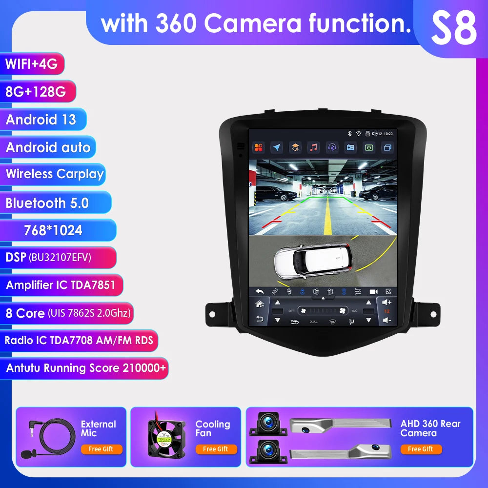 9.7" Android Car Radio for Chevrolet Cruze 2008-2012 GPS CarPlay - image 14