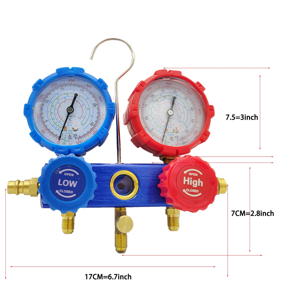 AC Air Condition Manifold Gauge Set For R22 R410A R134a R404A Manifold Gauge Set Kit Auto Refrigerant Diagnostic Tool Kit