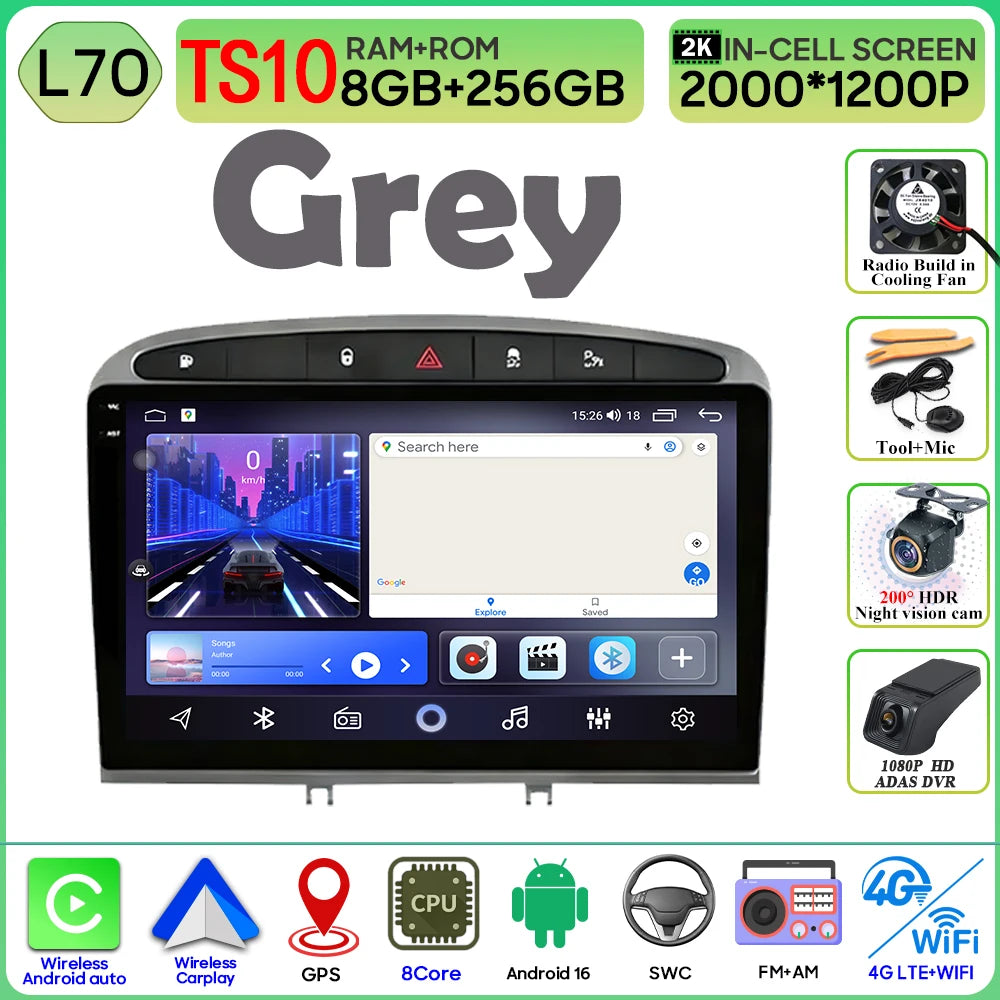 9" Android Car Radio for Peugeot 408/308 with Wireless CarPlay - image 20