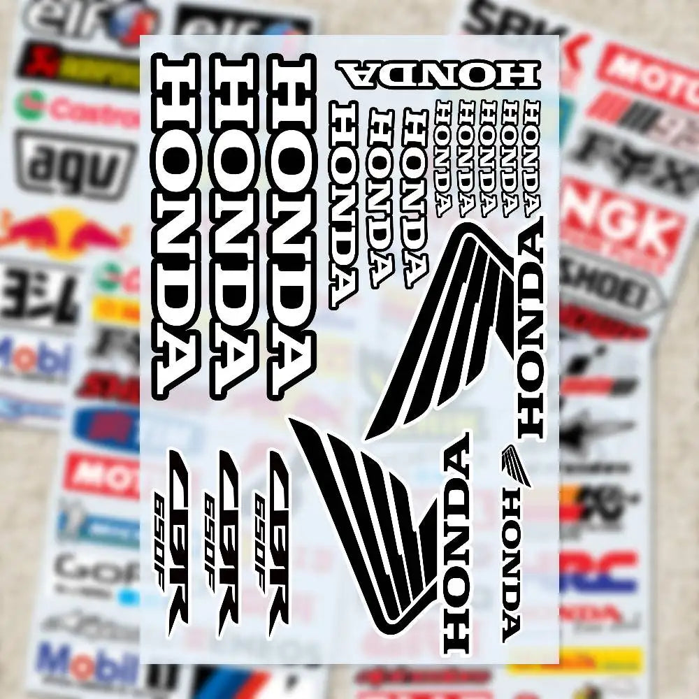 Japanese Motorcycle-Style Reflective Sticker for Body and Helmet