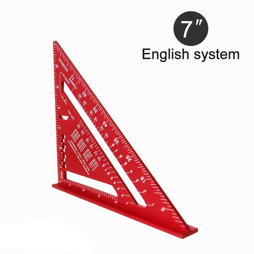 7-Inch Triangle Ruler - Aluminum Alloy Angle Measuring Woodworking Tool - image 10