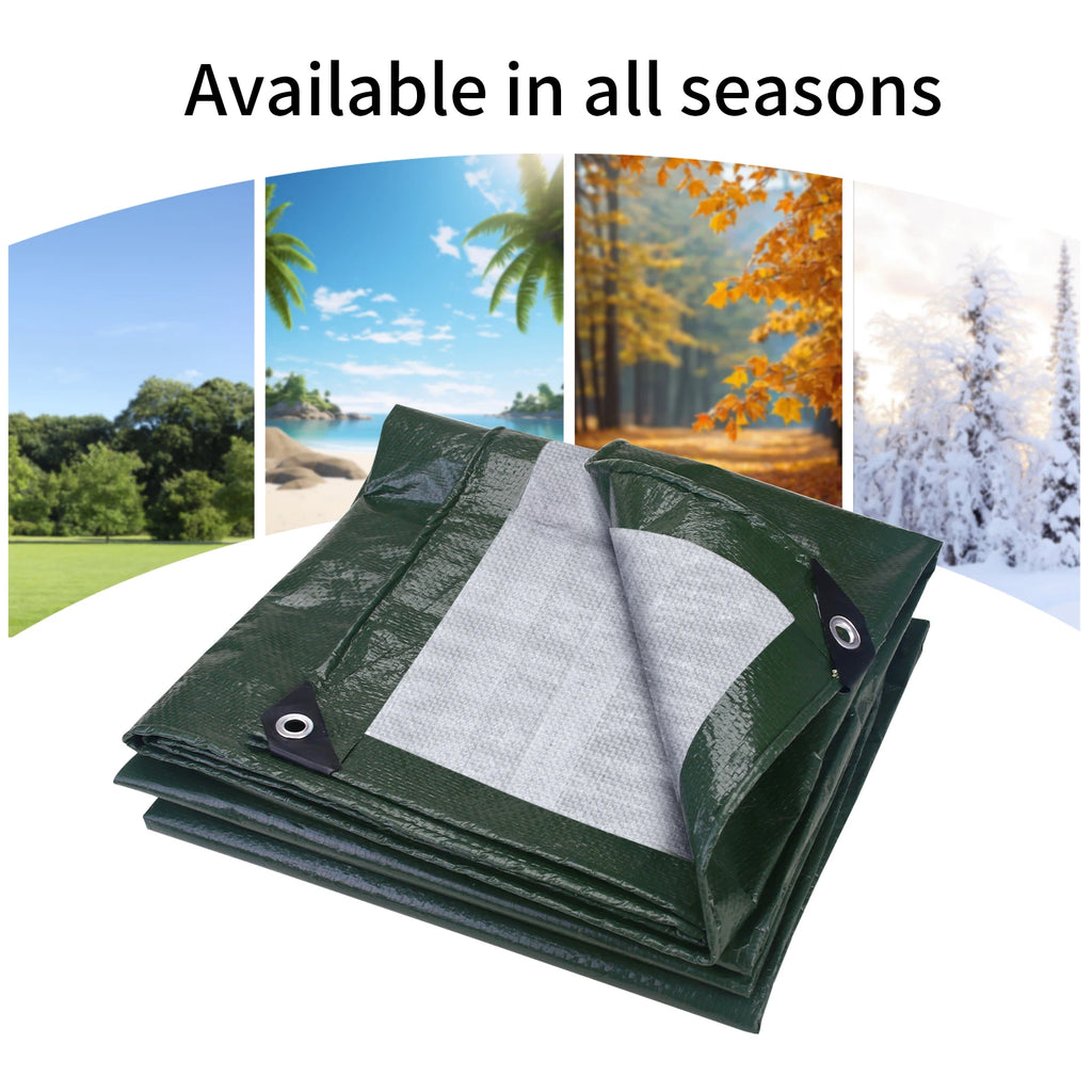 Heavy-Duty Anti-UV Waterproof Tarp with Grommets