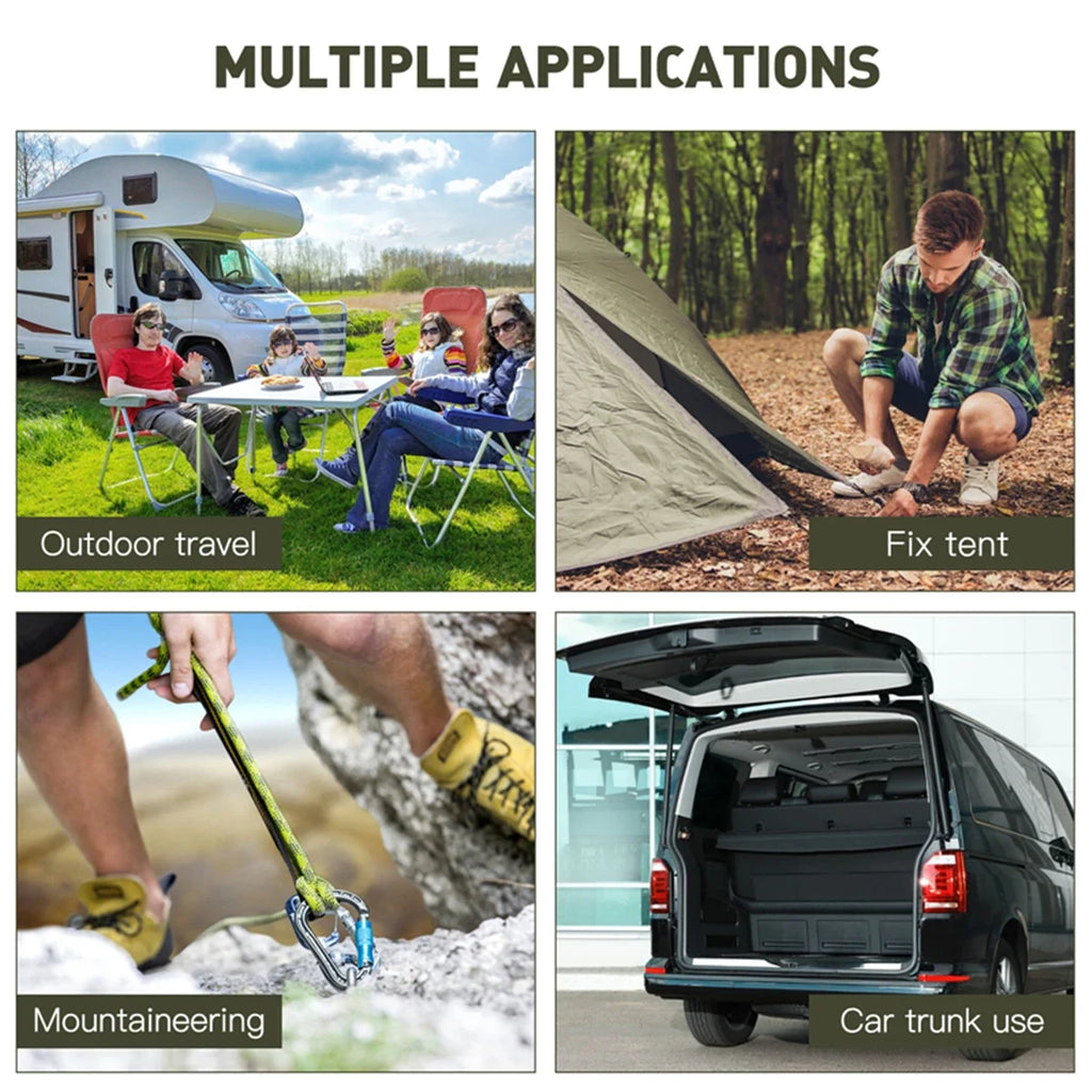 Heavy-Duty Bungee Strap with Carabiner Hooks