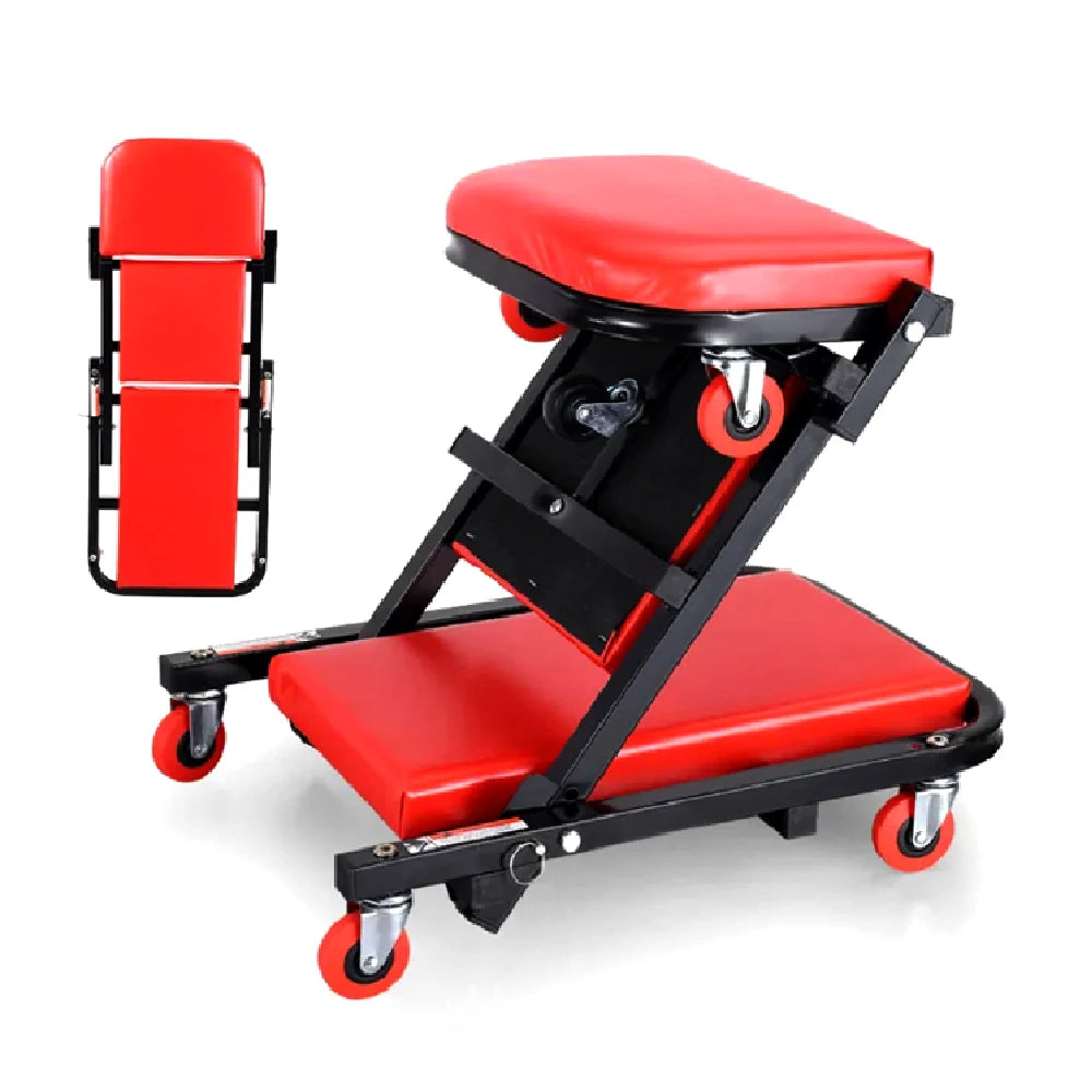 Mechanic Creeper 36-inch 2-in-1 Mode Z Seat 340lbs Capacity, Foldable Garage Adjustable Rolling Folding with 6pcs Wheels Roller