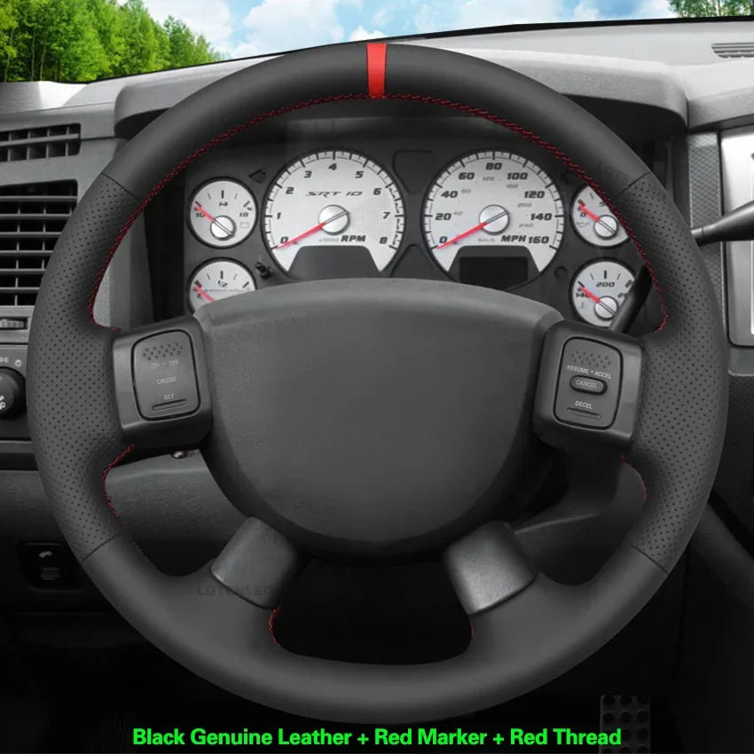 Faux Leather Steering Wheel Cover for Dodge Ram Dakota Durango - 38cm - image 9