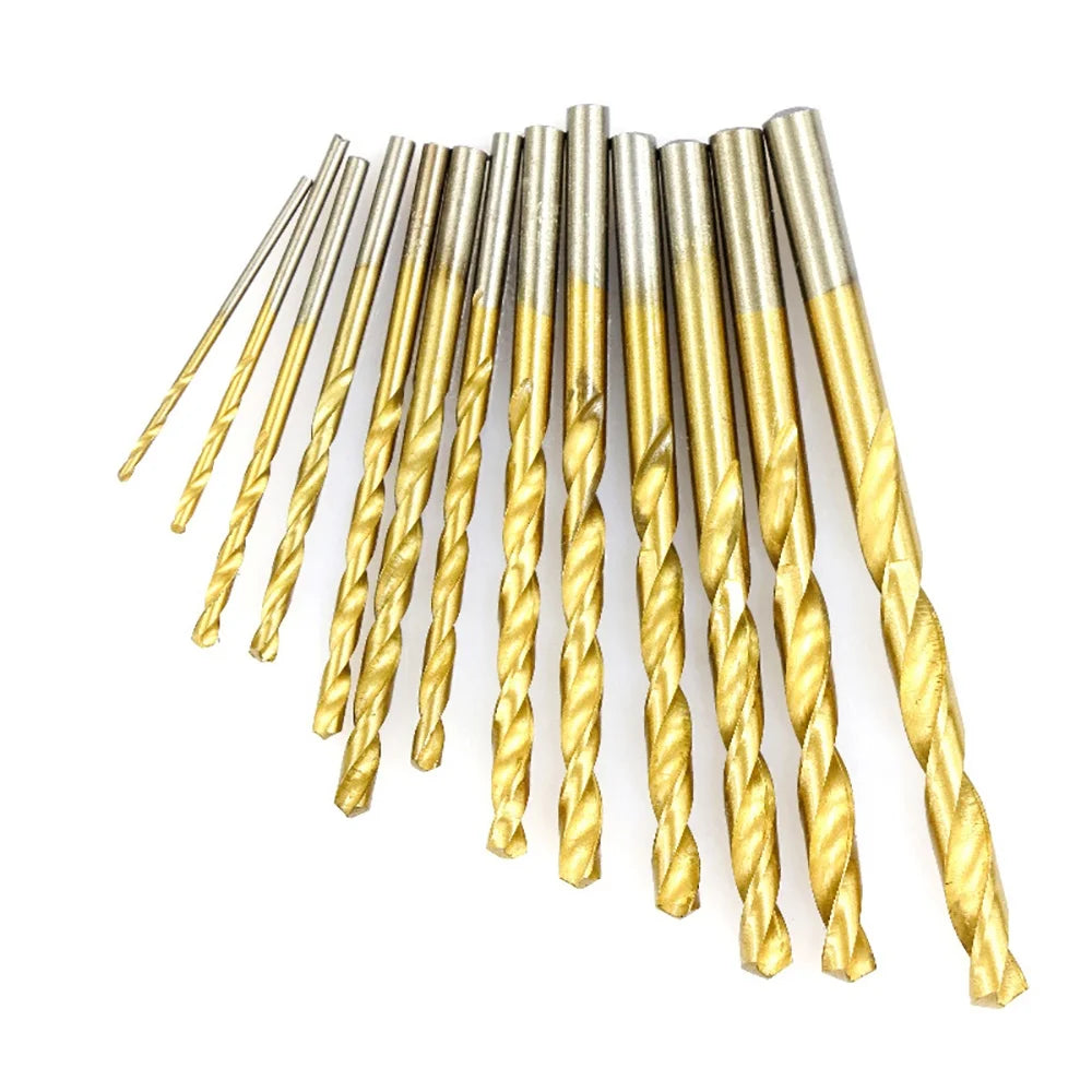 13-Piece Titanium Twist Drill Bit Set for Wood & Plastic - image 21