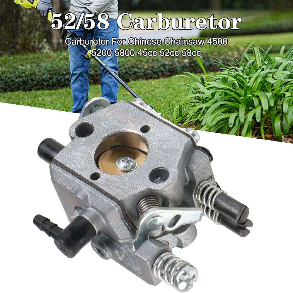 Chainsaw Carburetor 45-58cc 2-Stroke Engine Replacement - image 5