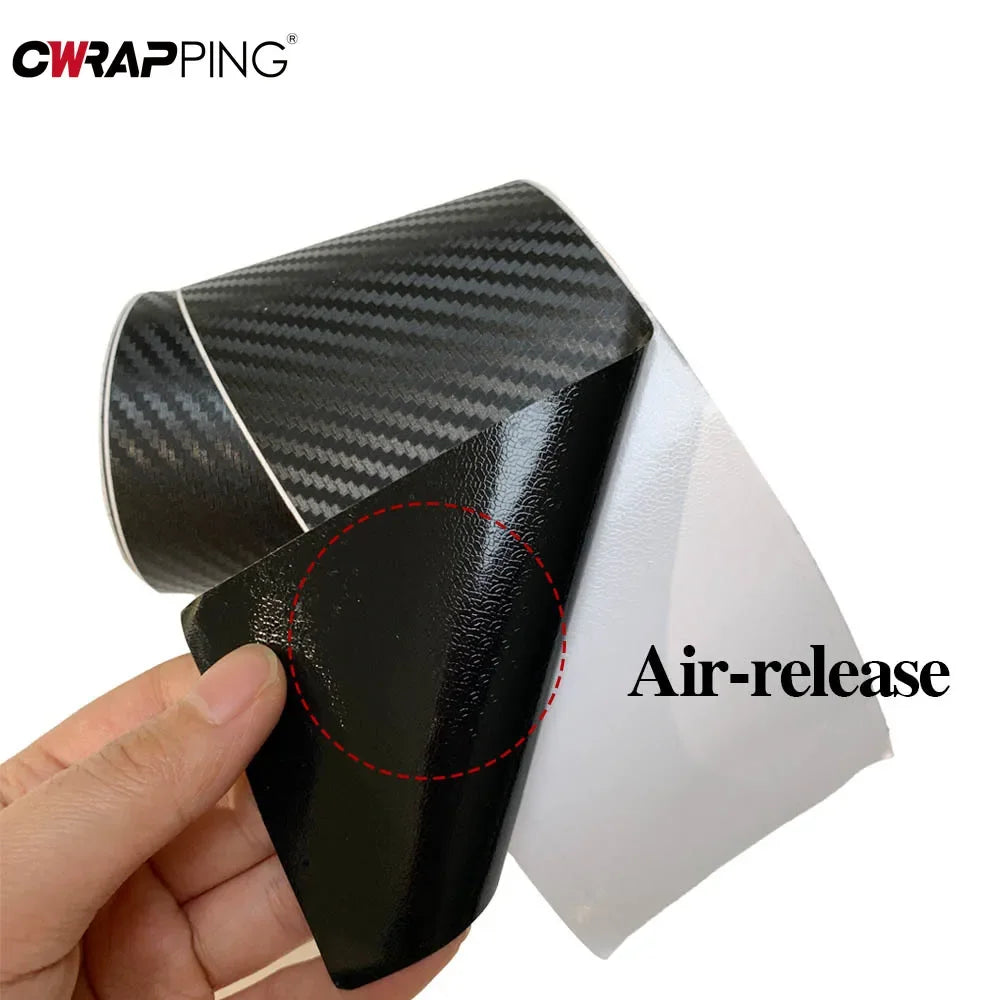 3D Carbon Fiber Vinyl Wrap Roll - Anti-Scratch Waterproof Car Sticker - image 4