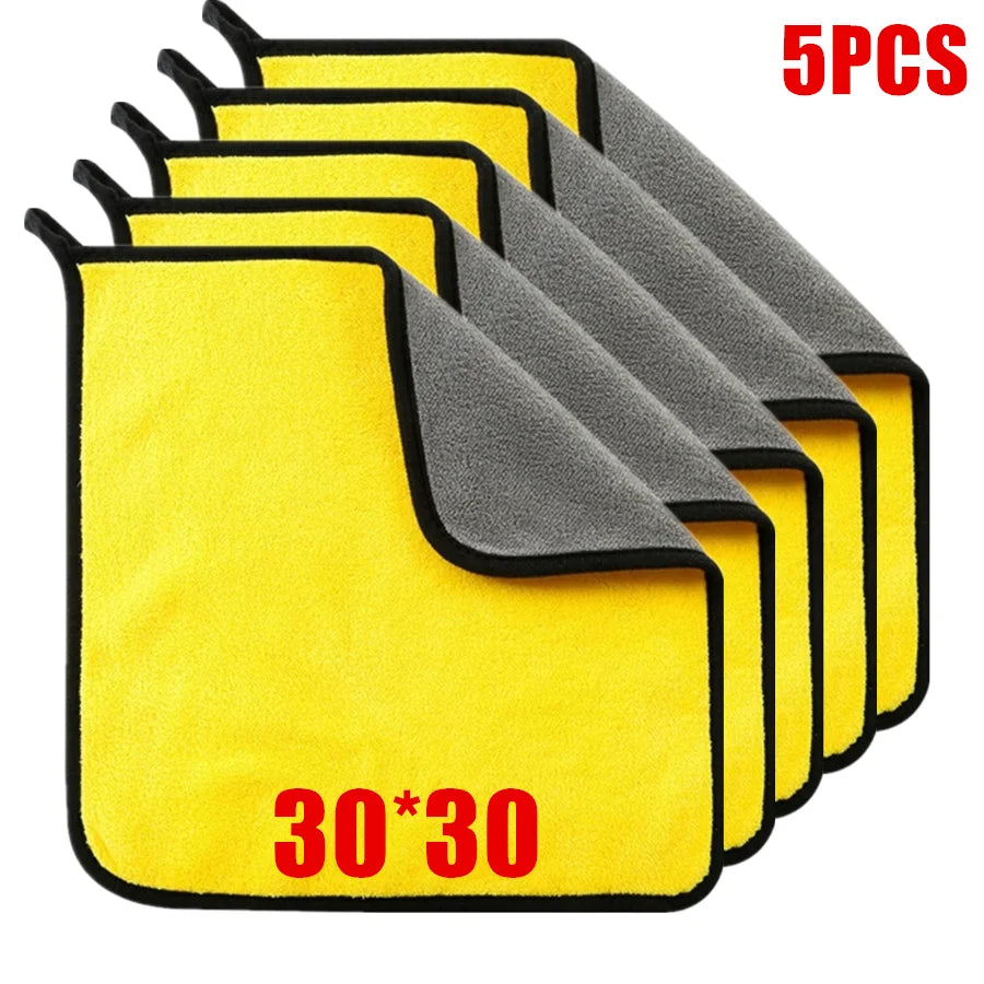 Microfiber Car Detailing & Drying Towels, 1/2/6 Pcs