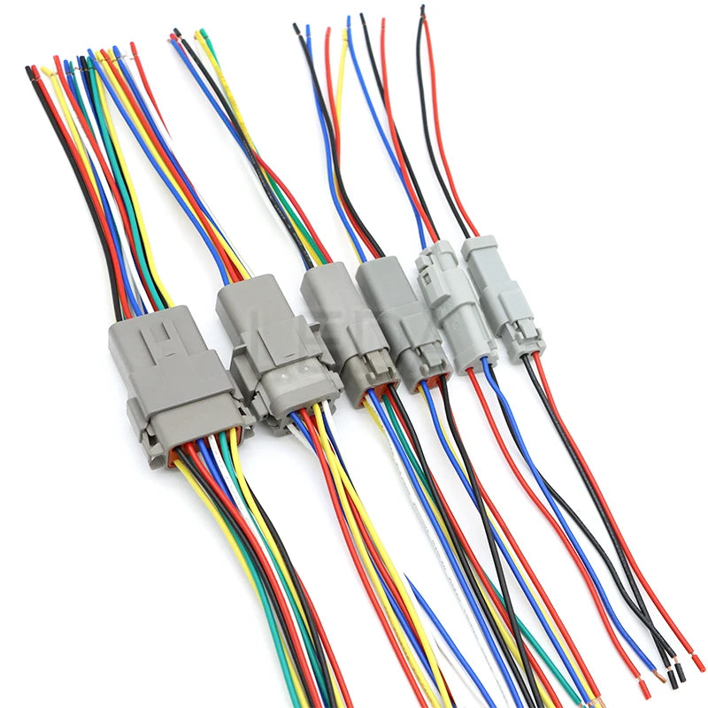 DT Waterproof Wire Connector with 15cm Leads, 2 to 12 Pin