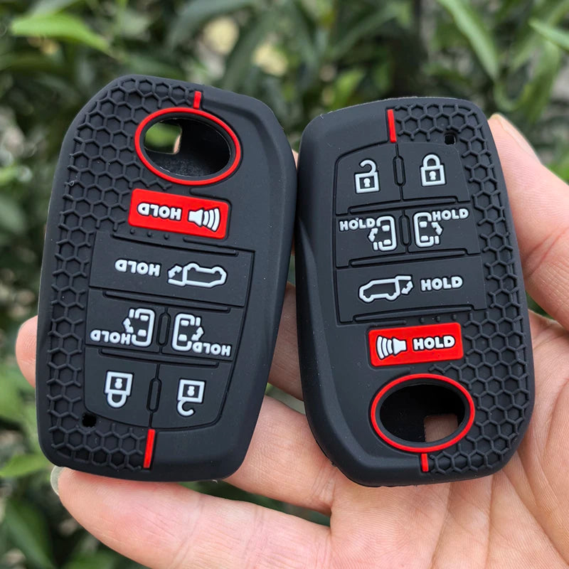 Silicone Key Fob Cover for Toyota Sienna RAV4 Venza 7-Button - image 4
