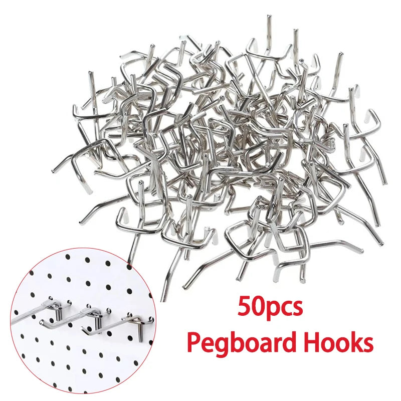 50-Piece Pegboard Hooks – Garage & Workshop Storage