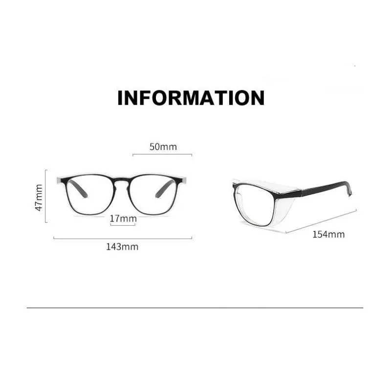 Safety Glasses Anti Fog Goggles Protective Glasses Side Shields Anti Blue Light protection Eye Glasses for Men Women Reading Gla