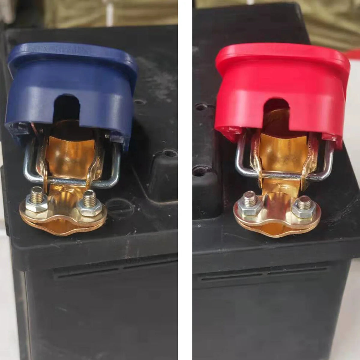 Quick-Release Top Post Battery Terminal Clamps, Pair