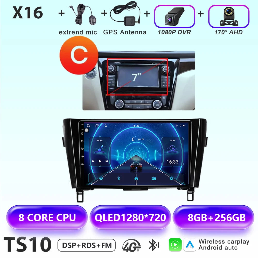 10-Inch Touchscreen Radio for Nissan Qashqai - CarPlay & Android Auto - image 47