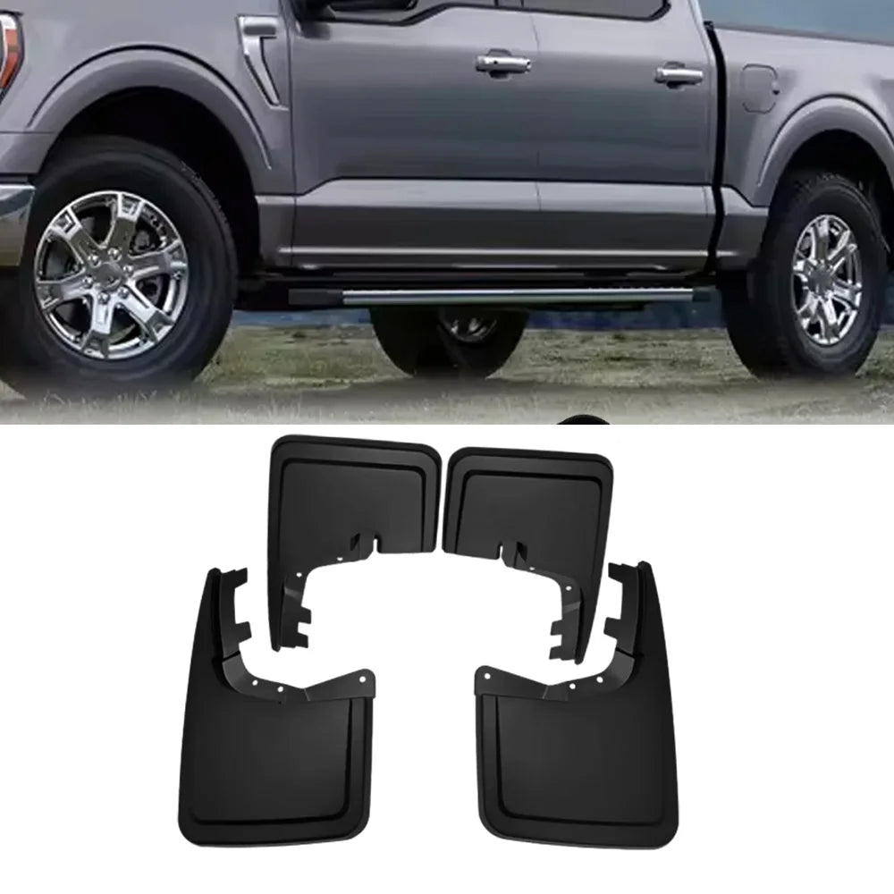 For Ford F-150 2021-2025 ( Not Fit Raptor Models) Front and Rear Wheel Fender Accessories PP Fender Splash Guards